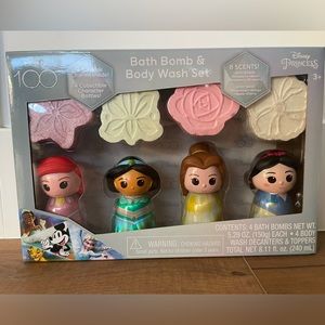 Disney 100 Princess Bath Bomb & Body Wash Set